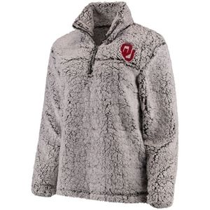 OU Sooners Sherpa grey pullover.  1X plus